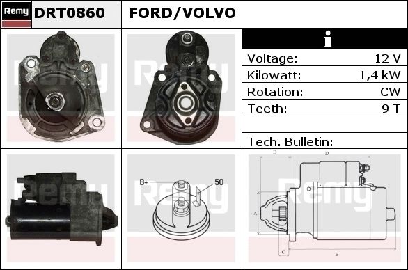 DELCO REMY Starter DRT1210